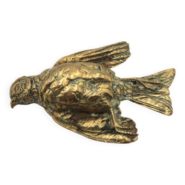 Sculpture Art déco en bronze, oiseau blessé, années 20 — Beyit
