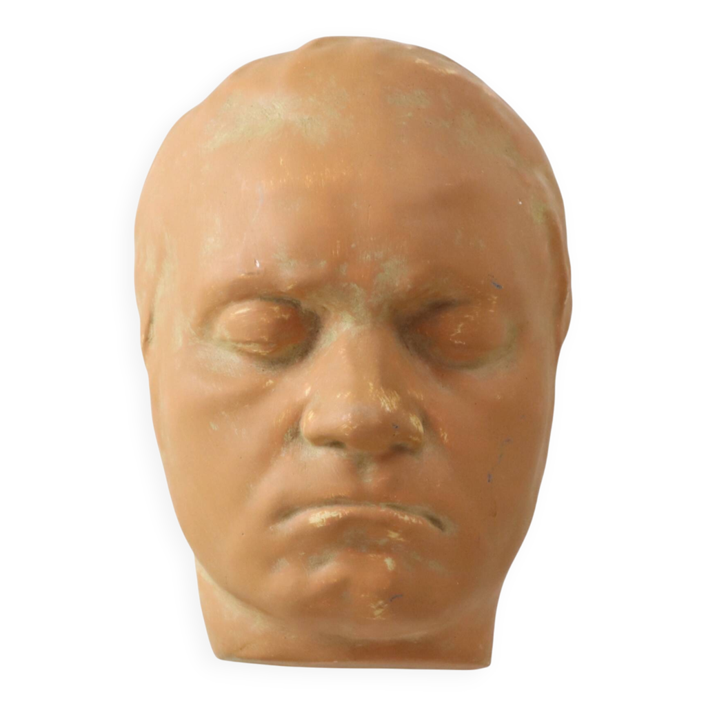 BUSTE BEETHOVEN STATUE en plâtre vernissé- musicien- art déco- 1950