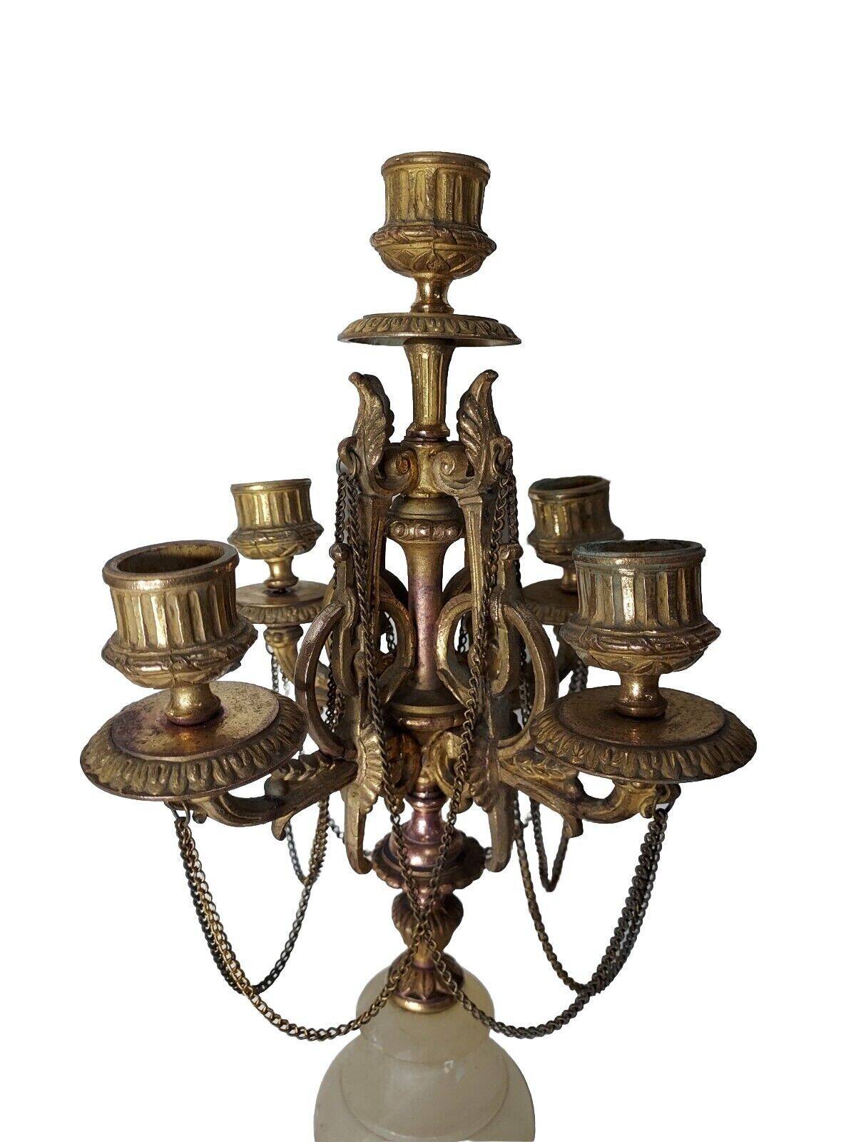 Pair of bronze candlesticks