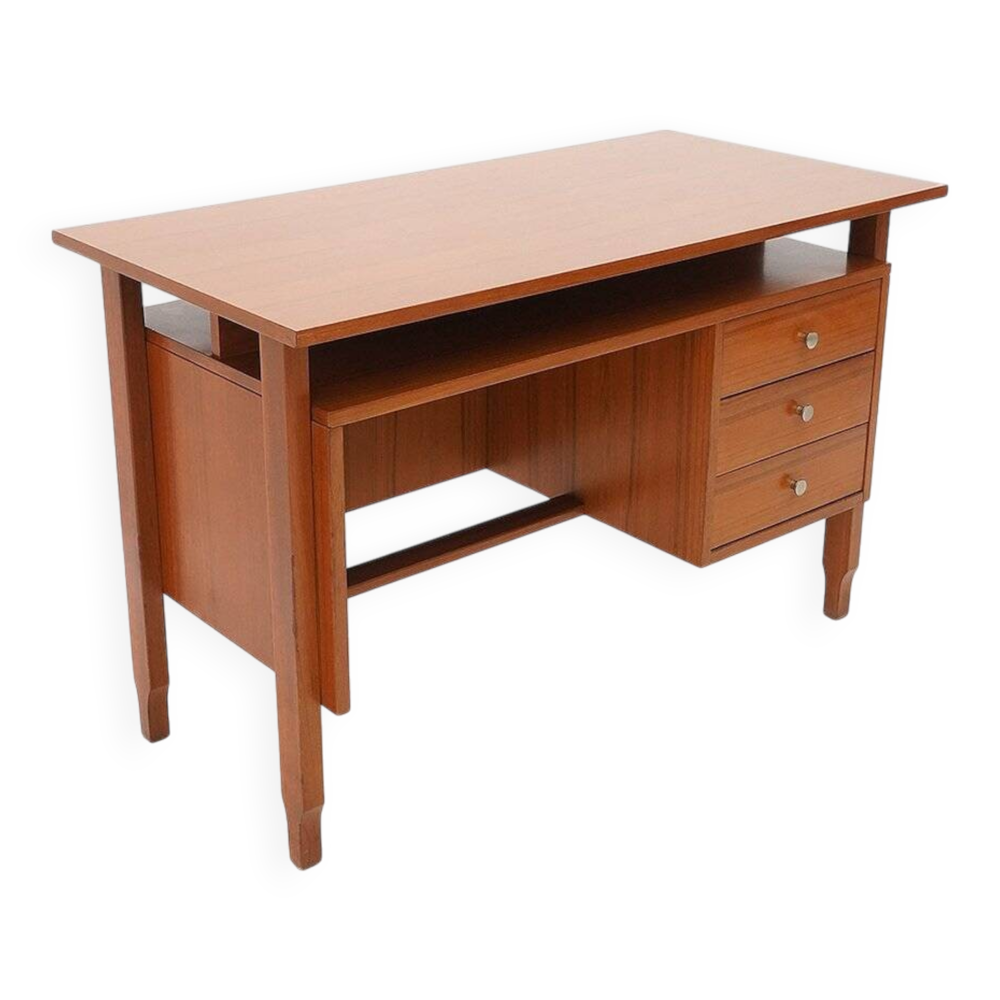 Teak desk with drawers, 1960s