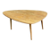 Scandinavian coffee table in the shape of a pebble/bean made of light solid wood from the years.