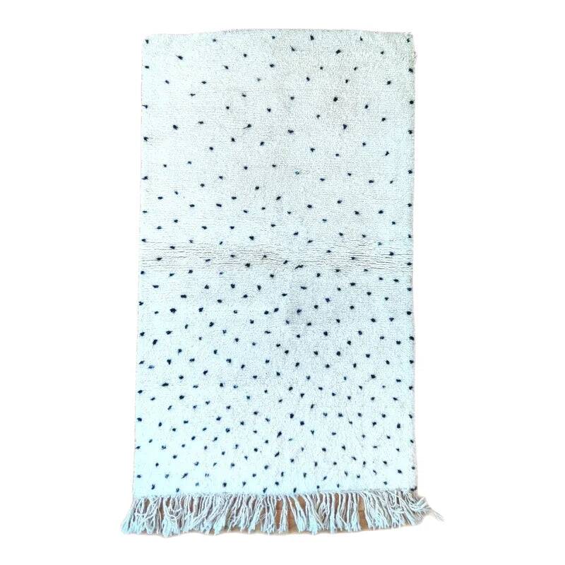 Moroccan rug black dots 95x170 cm