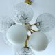 Large  Vintage Glass Pendant Light, 1960s