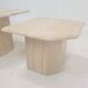 Set of 3 italian travertine coffee or side tables, 1980s