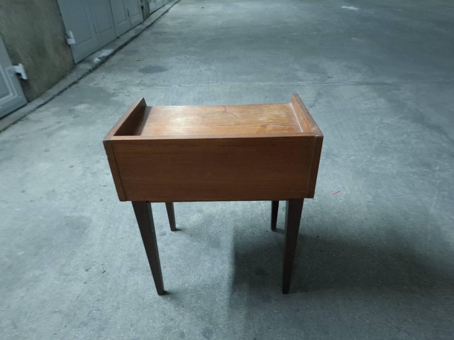 Scandinavian teak bedside table (2 available)