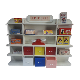Old toy grocery dolls