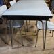 complete kitchen in blue formica buffet table and chairs