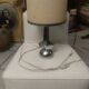 Chrome-plated metal lamp circa 1970