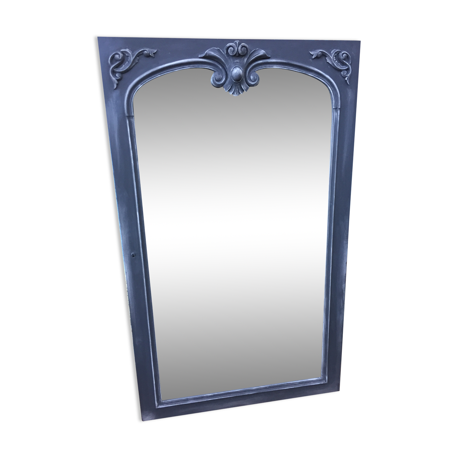 Miroir patiné noir mat 82x135cm