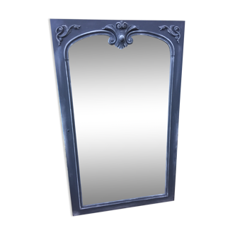 Matte black patinated mirror 82x135cm