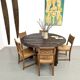 Round table in popular oak, circa 1880.