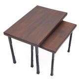 Pair of solid oak trundle tables
