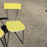 Pair of yellow Formica chairs