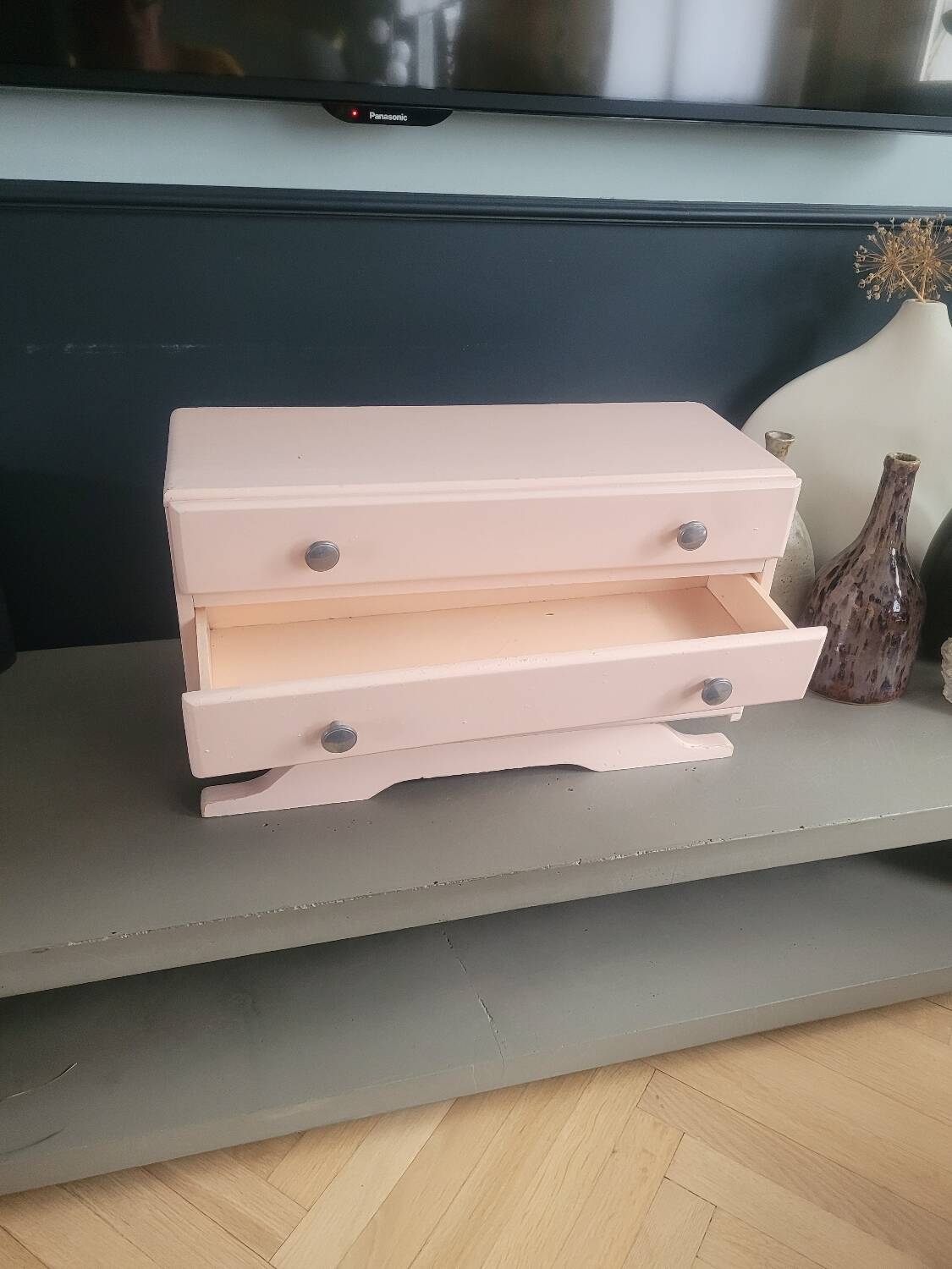 Small art deco wooden chest of drawers