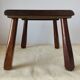 Wooden stool in Scandinavian style, handcrafted, circa 1960.