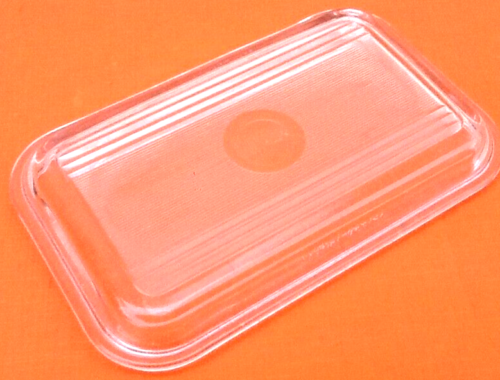 Duralex butter dish France 1950s transparent glass