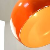 Suspension géante orange Space Age de Guzzini, années 70