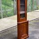Vitrine d'angle 2 corps encoignure Louis Philippe en bois massif du 19ème