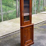 19th-century Louis Philippe corner display cabinet in solid wood.