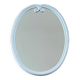 White enamelled cast iron mirror
