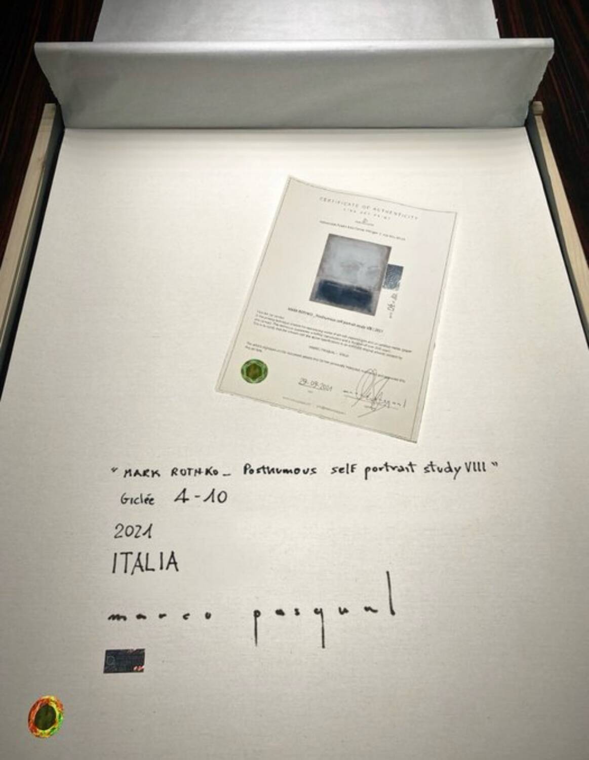 Marco Pasqual - Mark Rothko - Posthumous Self-Portrait No. 8 - 2021