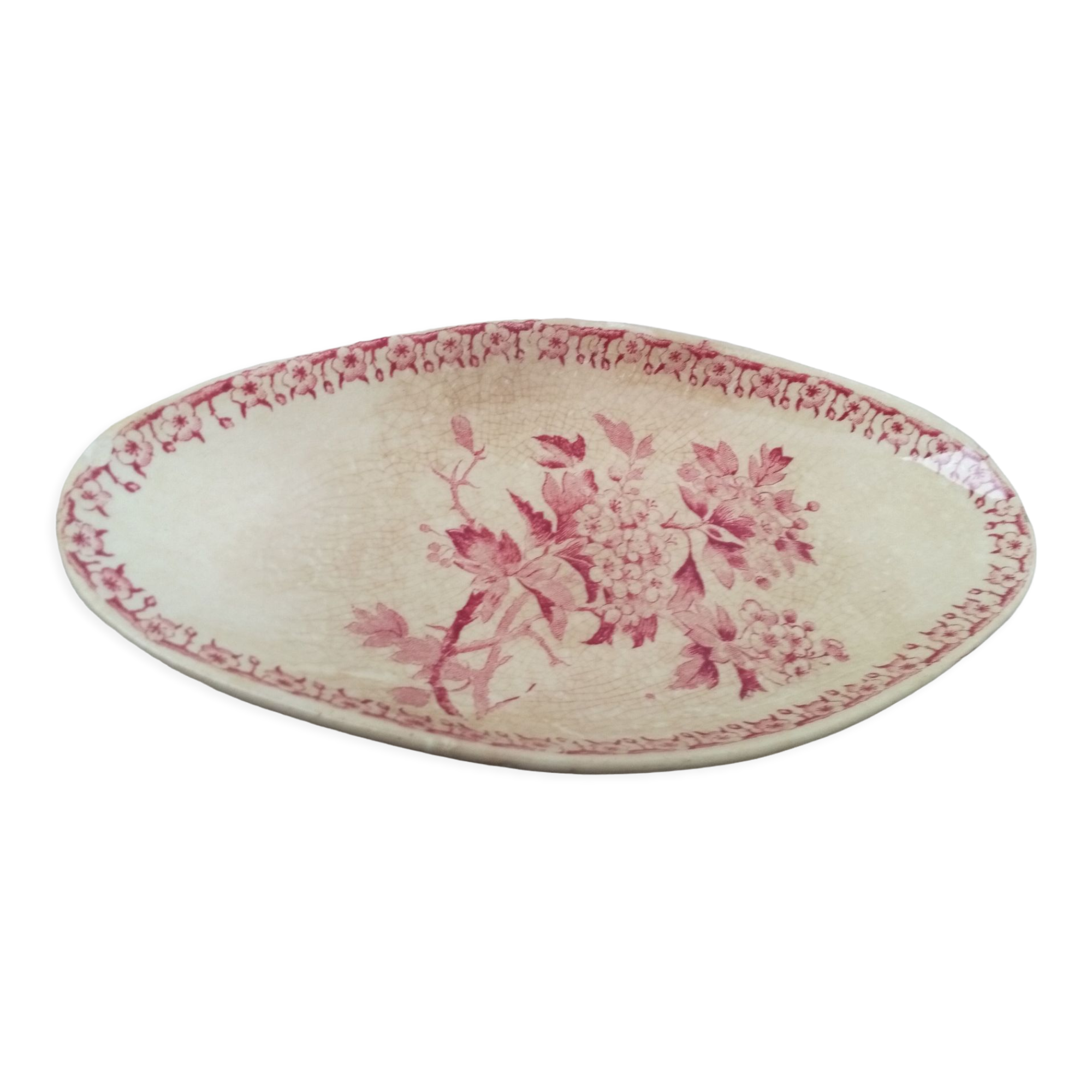 Ravier in iron earth of Gien model Pink hawthorn