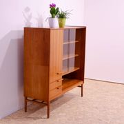 Midcentury glazed bookcase by František Mezulánik for UP Závody, 1960s