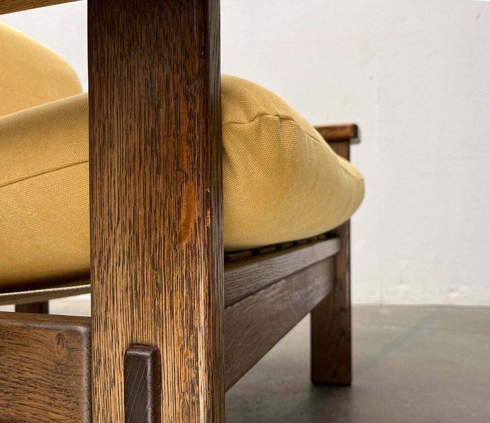 Vintage brutalist lounge chair set, 1960s