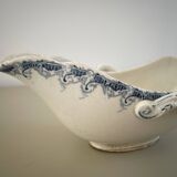 K&G Lunéville blue and white ironstone sauceboat