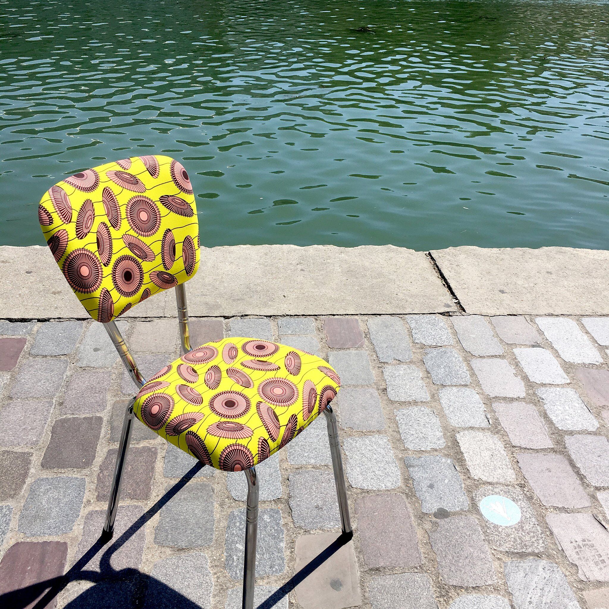 Re upholstered vintage chair - Danielle