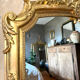 19th-century gilded antique pediment mirror