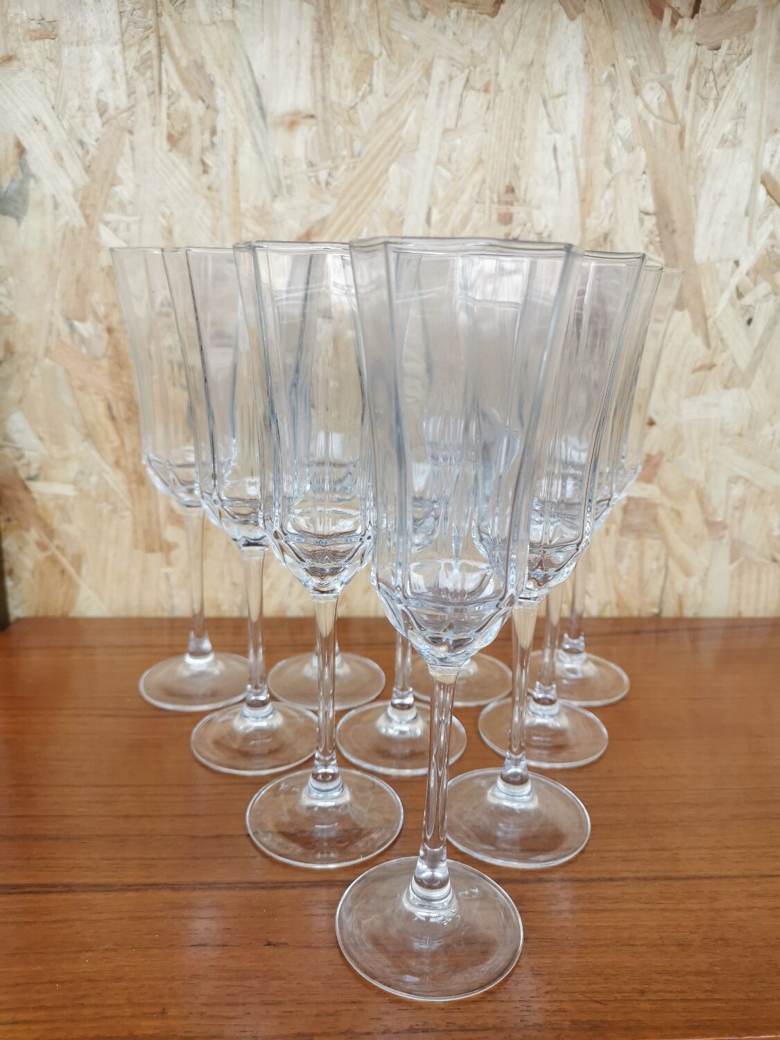 Service de 10 flûtes à Champagne Arcopal