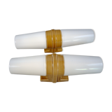 Midcentury "6060" sconces by Sigvard Bernadotte for IFÖ, Sweden. 1960's Set of 2.