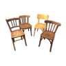Set de 4 chaises bistrot dépareillé