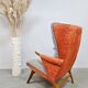 Fauteuil à oreilles design du milieu du siècle « Duo tone »