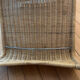 Vintage wicker and chrome chair from the 1970s.