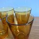 7 vintage Vereco amber glass glasses