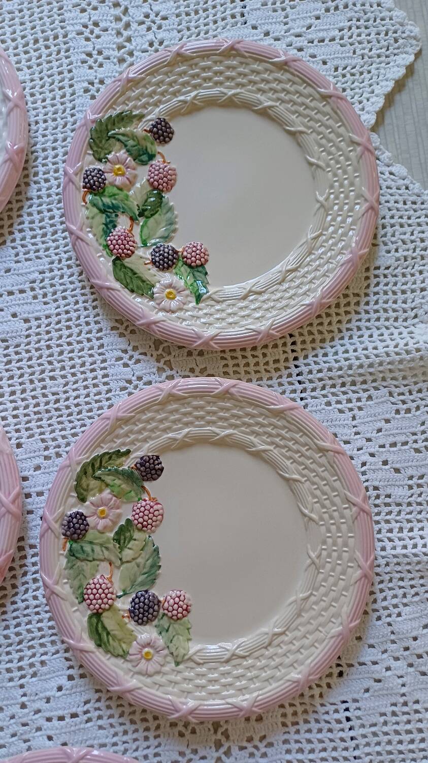 Set of 8 Francesco Guarino slip plates