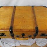 Suitcase, old wooden trunk