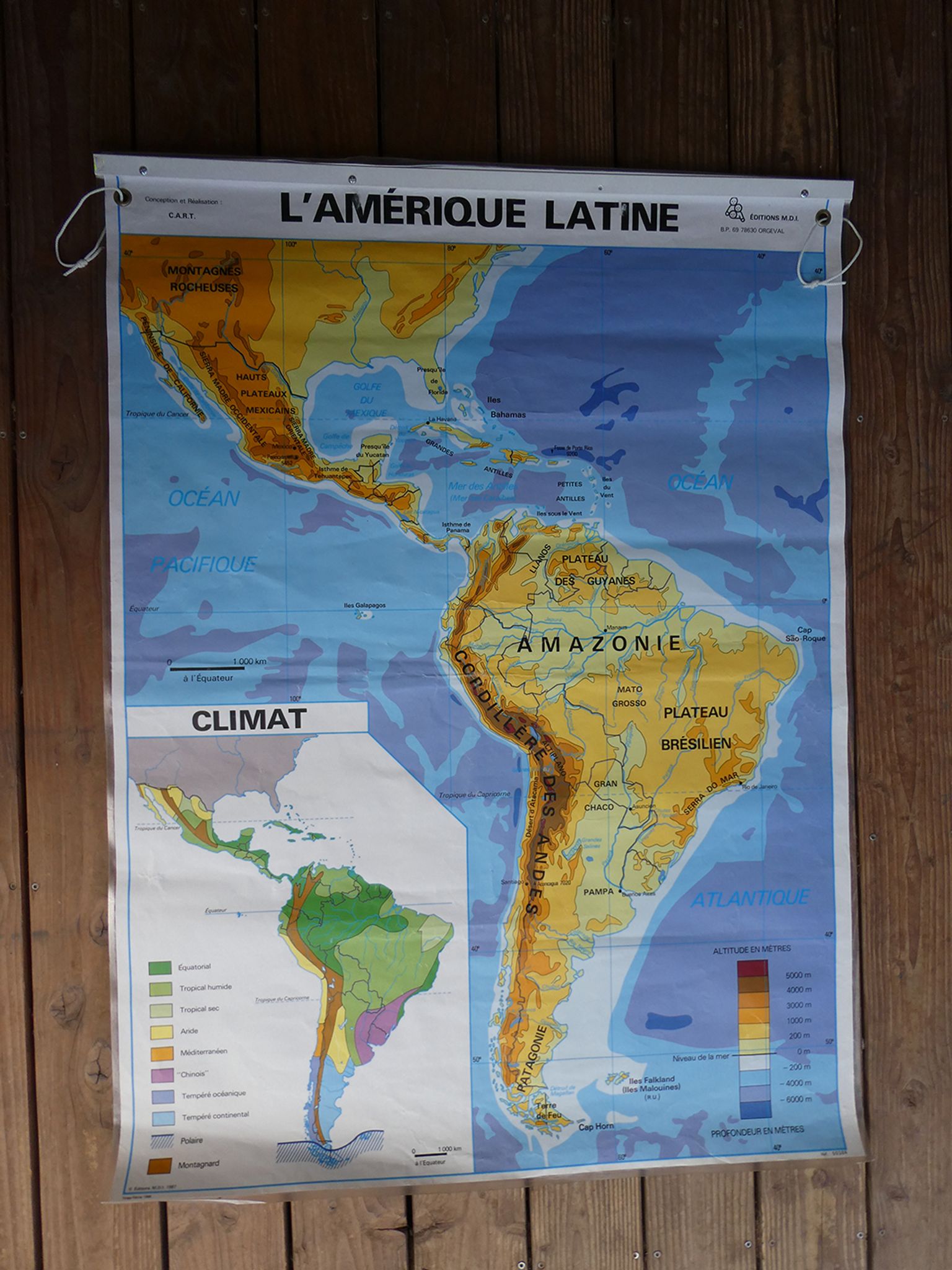 School map poster vintage Latin America Edition MDI