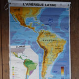 School map poster vintage Latin America Edition MDI