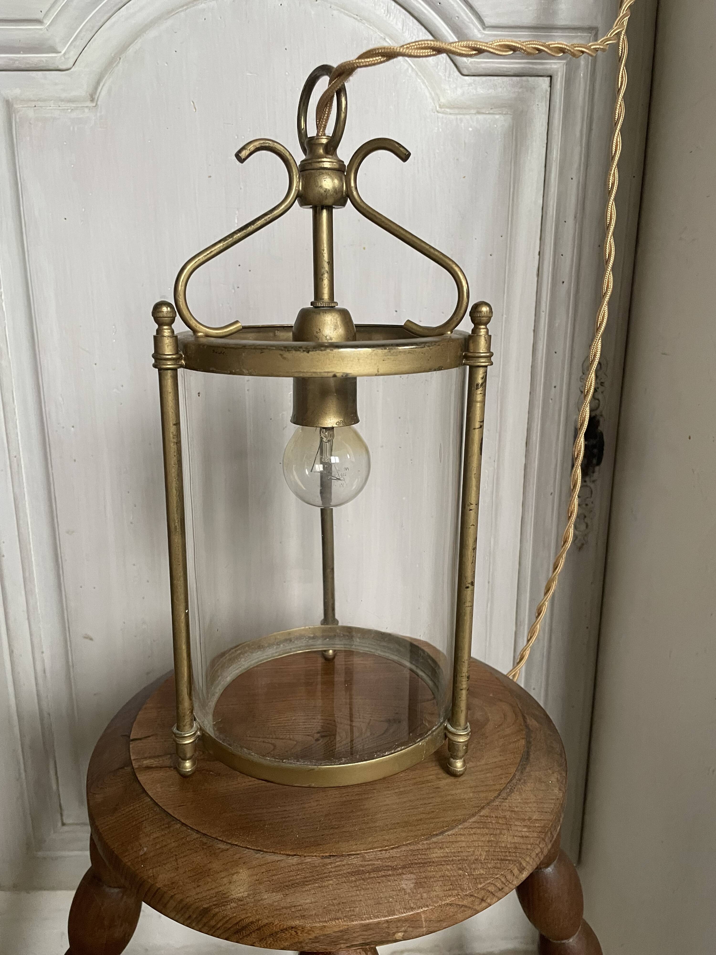 Brass hanging lamp