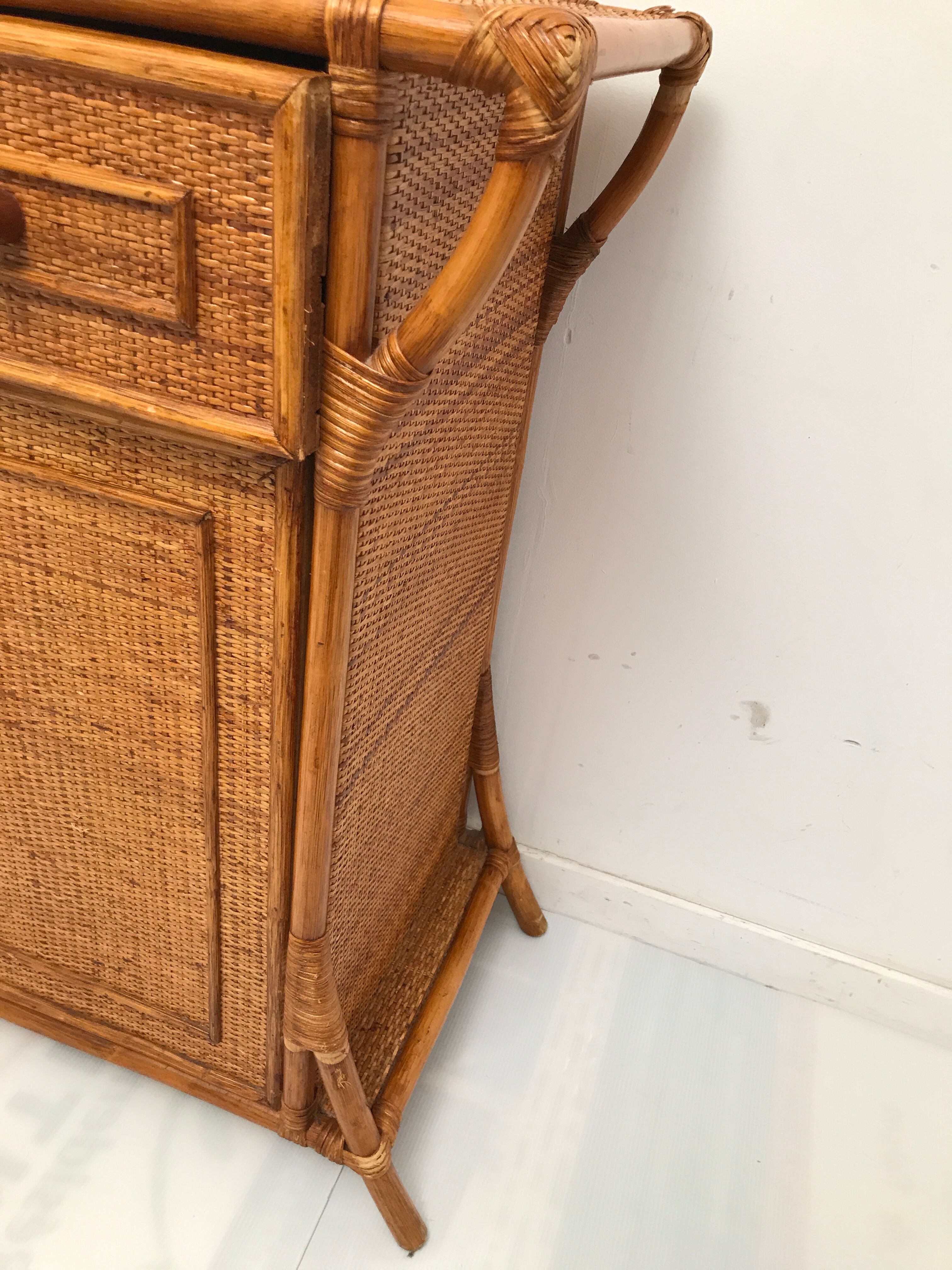Rattan dresser 1960s