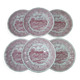Set of 6 Italian ceramic dessert plates Swiss Landscape