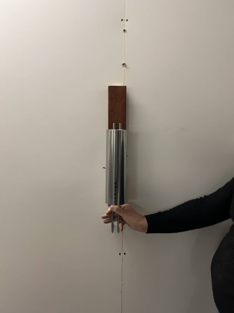 Vintage France Stainless Steel Tube wall lamps 1970s