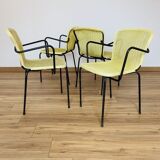 4 yellow outdoor armchairs