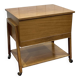 English mahogany sewing cabinet from the 1970s