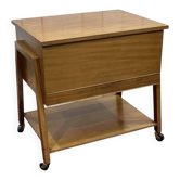 English mahogany sewing cabinet from the 1970s