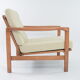 Fauteuil BZ bouclette beige clair
