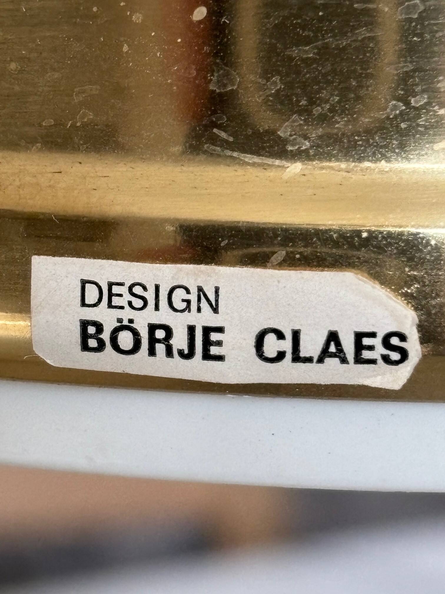 Borje Claes brass articulated lamp - Sweden 1970s